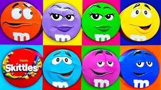 Thumbnail: Satisfying Video | Rainbow Skittles and Tasty M&M'S Candy Fresh Unpacking From Brilliant Tins ASMR