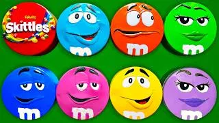 Thumbnail: Satisfying Video | Colorful Skittles and Chocolate M&M'S Candy Unpacking From Funny Containers ASMR