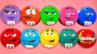 Thumbnail: Satisfying Video | Radiant Skittles and Sweet M&M'S Candy Beautiful Unpacking From Bright Tins ASMR