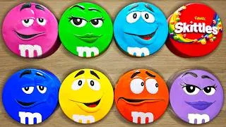 Thumbnail: Satisfying Video | Rainbow Skittles and Yummy M&M'S Candy Delightful Unpacking From Glossy Tins ASMR