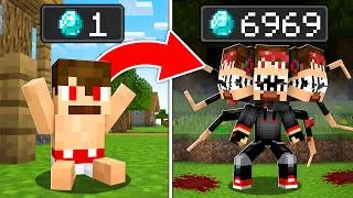 Thumbnail: Minecraft, but Every Diamond = MORE SCARY...