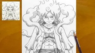 Thumbnail: How To Draw Luffy Gear 5 | One Piece Sun God Nika Anime Pencil Artwork