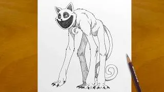 Thumbnail: Draw CatNap in Monster Form | Poppy Playtime Chapter 3 Smiling Critters Horror Art