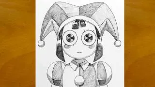 Thumbnail: Drawing Pomni from The Amazing Digital Circus | Detailed Pencil Sketch and Shading Fan Art