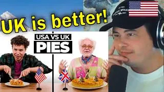 Thumbnail: American Reacts UK vs US: Trying Each Other's Pies