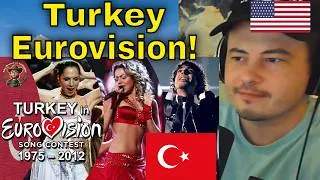 Thumbnail: American Reacts Turkey 🇹🇷 in Eurovision Song Contest (1975-2012)