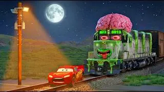 Thumbnail: MCQUEEN 🆚TRAIN ZOMBIE | Beamng Drive