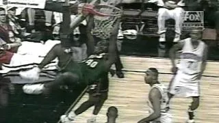 Thumbnail: (1996) Shawn Kemp -- 2 Dunks -- Seattle SuperSonics @ Philadelphia 76ers | NBA