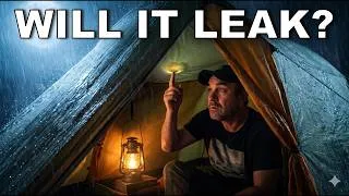 Thumbnail: Wild camping with a vintage 80s tent in bad weather