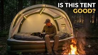 Thumbnail: wild camping in an INFLATABLE BED TENT  i wasn't expecting this !