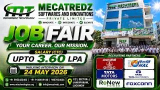 Thumbnail: 24 May 2026 Mega Placement Drive | Freshers Jobs | Direct Interview | Lucknow Job Fair