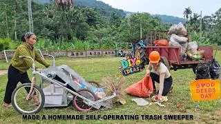 Thumbnail: Skilled Repair Girl Helps a 70-Year-Old Female Janitor Build a Self-Operating Trash Sweeper