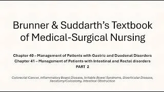Thumbnail: Ch 40 & 41 Gastrointestinal Part 2