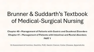 Thumbnail: Ch 40 & 41 Gastrointestinal Part 1