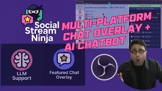 Thumbnail: How to Use Social Stream Ninja in OBS | Multi-Platform Chat Overlay + AI Chatbot Tutorial