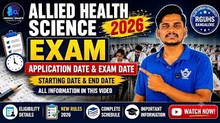 Thumbnail: 🗣️🔊 Allied Health Science Course Examination Date 📅 Announced | Application Date 📅 | Check it Now 