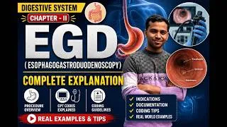 Thumbnail: Digestive system chapter ll EGD ( Esophagogastroduodenoscopy ) ll #cpt #cpc #aapc #icd #cpcexam