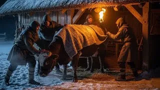 Thumbnail: How Peasants Saved a Freezing Cow in the Middle of the Night | Medieval Survival