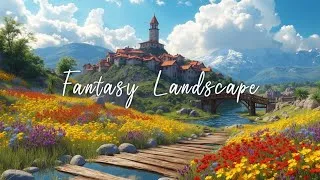 Thumbnail: Relaxing Celtic Music & Serene Mountain Ambience | Fantasy Village Sounds in Medieval Landscape