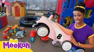 Thumbnail: Meekah's Toy Train Adventure: Learning Shapes and Vehicles! | Meekah Moves