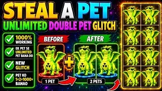 Thumbnail: STEAL A PET NEW UPDATE 🤯NEW DOUBLE PET GLITCH 💯NEW PET, GLITCH ✅STEAL A PET NEW GLITCH😰NEW UPDATE#ff