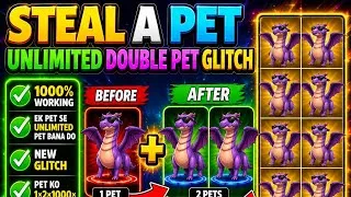 Thumbnail: 😱 NEW DOUBLE PET GLITCH 🤯 TODAY WORKING GLITCH 🥳 JALDI DEKHO MISS NA HO JAYE 🥳 SUBSCRIBE FOR MORE 📸