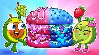 Thumbnail: Eating Everything in One Color 🩷 💙 | Pink and Blue Color Food Challenge | Meet Penny