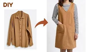 Thumbnail: DIY  Upcycling  Shirt/셔츠 리폼/뷔스티에/원피스/치마/남방/Dress/Reform Old Clothes/안입는옷/옷만들기/skirt/Refashion