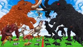 Thumbnail: Prehistoric Stampede Mammals vs Shadow Itself Size Animal Epic Battle Animal Revolt Battle ARBS