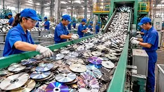 Thumbnail: Millions of Old CDs & DVDs Turned Into Luxury Countertops | Inside a High-Tech Recycling Factory