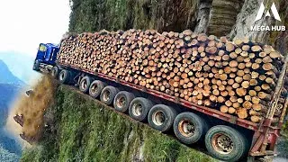 Thumbnail: Most Dangerous Logging Truck Driving Skills | Fastest Chainsaw Tree Cutting! #15