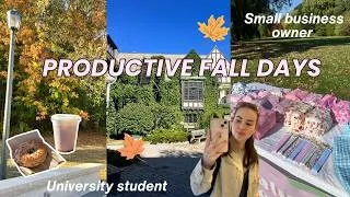 Thumbnail: Romanticizing my life this fall 🍁☕️ | as a small business owner and western university student!