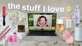 Thumbnail: all of the stuff I'm loving 💕 [ favorite pjs, makeup, wavy hair, music, movies, etc ]
