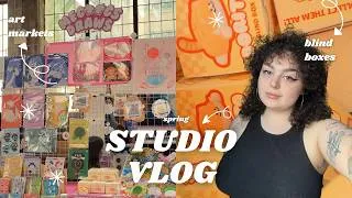 Thumbnail: art vlog ✿ tiny trinket market, nyc art markets, shop prep & new stickers