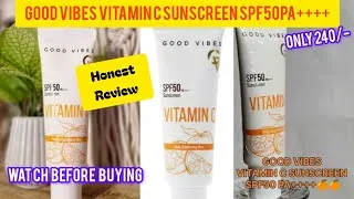 Thumbnail: Is Good Vibes Vitamin C Sunscreen Worth Buying ?/ Honest Review #skincare #sunscreen #goodvibes 