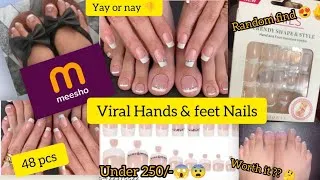 Thumbnail: Meesho Hands & feet Nails set Under 250/-😱