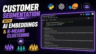 Thumbnail: Customer Segmentation with AI Embeddings & K-Means Clustering
