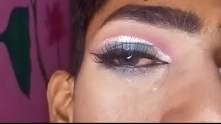 Thumbnail: Glam Eye Makeup Tutorial 💖 Cut Crease + Glitter Look | Step-by-Step