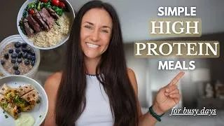 Thumbnail: Easy High Protein Meals to Build Muscle | Healthy Recipes for Busy Days