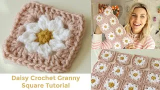 Thumbnail: Daisy Granny Square Crochet Tutorial