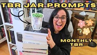 Thumbnail: Let’s pick my April TBR using my TBR prompt jar 🫙📚 monthly TBR ⭐️