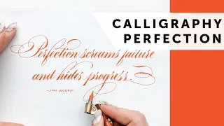Thumbnail: Perfectionism Quote in Real-Time Calligraphy