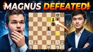 Thumbnail: 🔥 MAGNUS CARLSEN STUNNED! 😱 Sindarov DEFEATS Magnus in Round 9 of the 2026 Rapid World Championship!