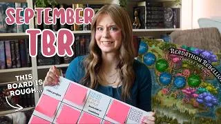 Thumbnail: the fullest board ever? | readathon rebellion and september tbr game!