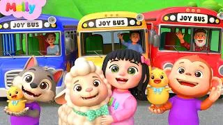 Thumbnail: Wheels on the Bus Go to Town | Melly Nursery Rhymes & Kids Songs