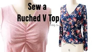 Thumbnail: Sew a Ruched V Neck Top