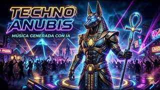 Thumbnail: 👉 Techno Anubis 🐺 | Dark Egyptian Techno Beat + Cinematic AI Video