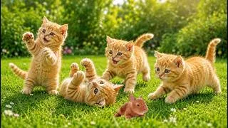 Thumbnail: 😻🐰 Adorable Kittens Playing with a Cute Bunny in the Green Field – Funny Cat Sounds