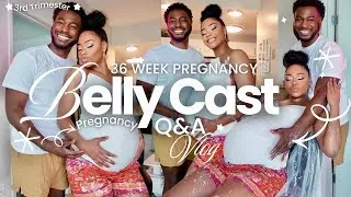 Thumbnail: PREGNANCY BELLY CASTING  |  36 WEEKS PREGNANT Q&A VLOG