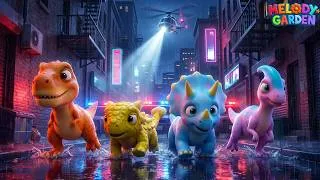 Thumbnail: Baby Dinos’ Big City Rescue Mission! - Nursery Rhymes & Kids Songs - Melody Garden